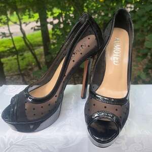 Women's Peep Toe 6" High Heel Platform Stiletto Pumps